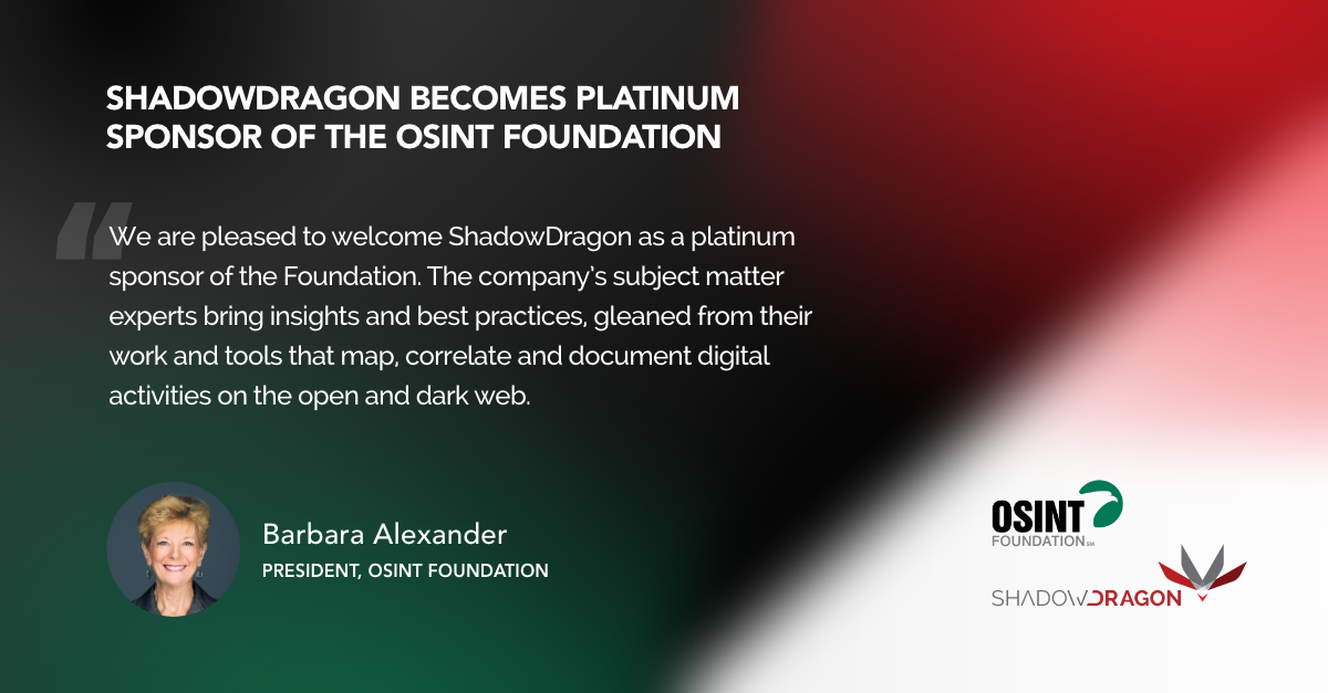 OSINT Foundation Barbara Alexander ShadowDragon Partner Review Testimonial