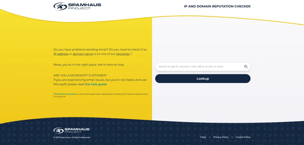 Spamhaus Lookup Tool